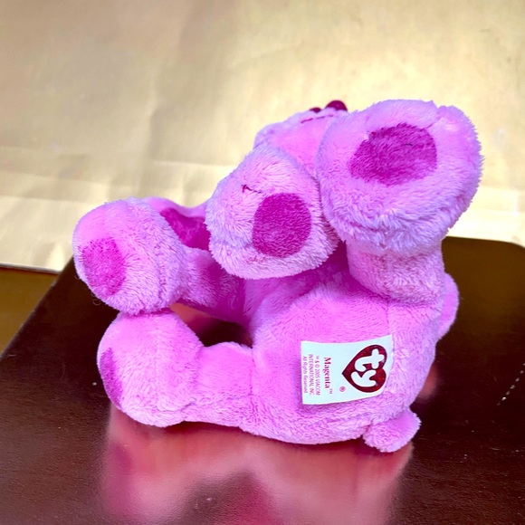 Ty BEANIE BABIES BLUES CLUES MAGENTA THE DOG (NICK JR.) WITH ORIGINAL TUSH TAG - Picture 9 of 10